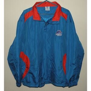 NCAA KA Inc. Boise State Broncos Mens Large ¼ Zip Windbreaker Jacket Blue Orange